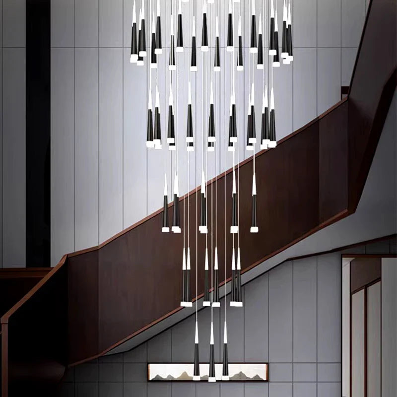 Afralia™ Nordic Stair Chandelier Living Dining Room Pendant Ceiling Light Indoor Lighting