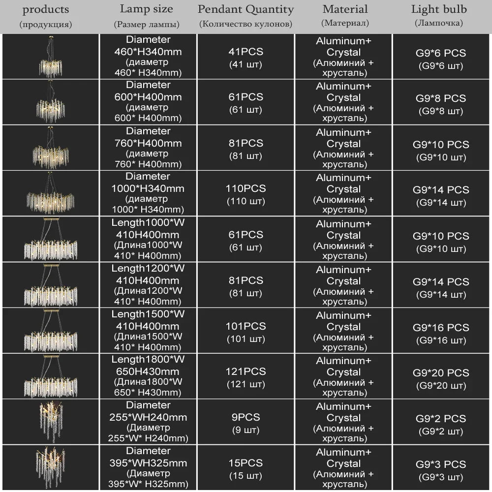 Afralia™ Branch Crystal Chandelier for Dining Room, Bedroom, Living Room