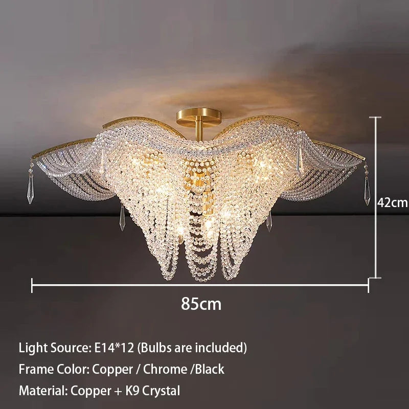Afralia™ Crystal Butterfly Chandeliers: Elegant Modern LED Pendant Lights for Luxe Living Room