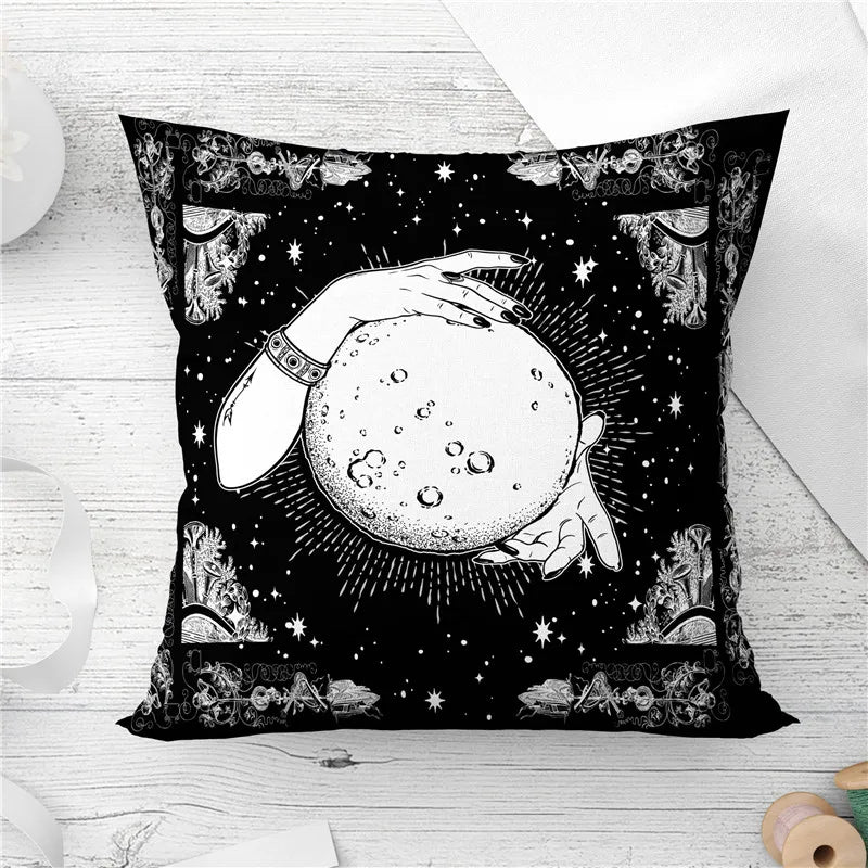 Afralia™ Mandala Flower Sun Moon Pillowcase Sofa Cushion Covers Home Decor Polyester