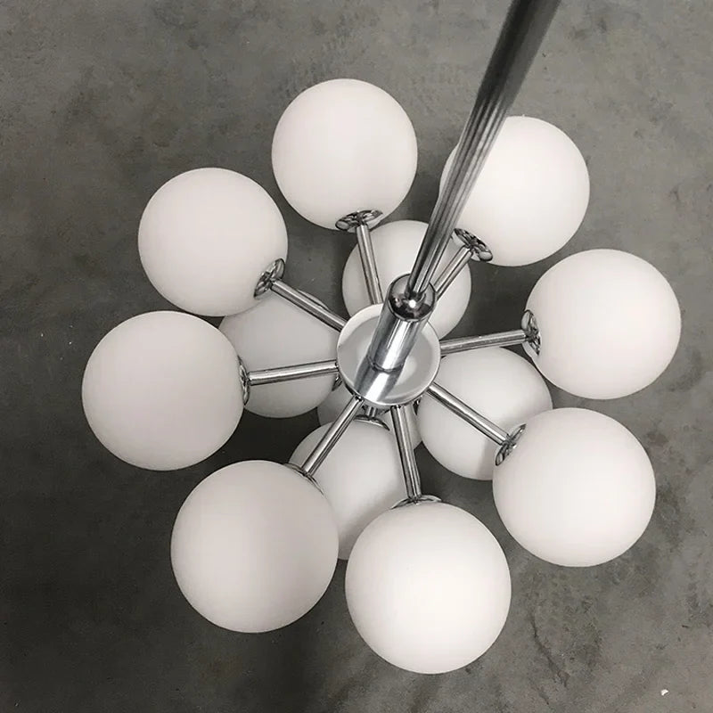 Afralia™ Modern Luxury Glass Chandelier for Living Room Bedroom Dining Table