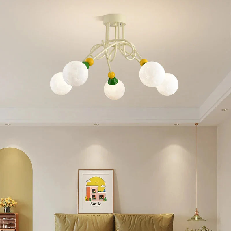 Afralia™ Nordic LED Pendant Light White Red 3 Heads 5Head Dining Room Kitchen Living Room