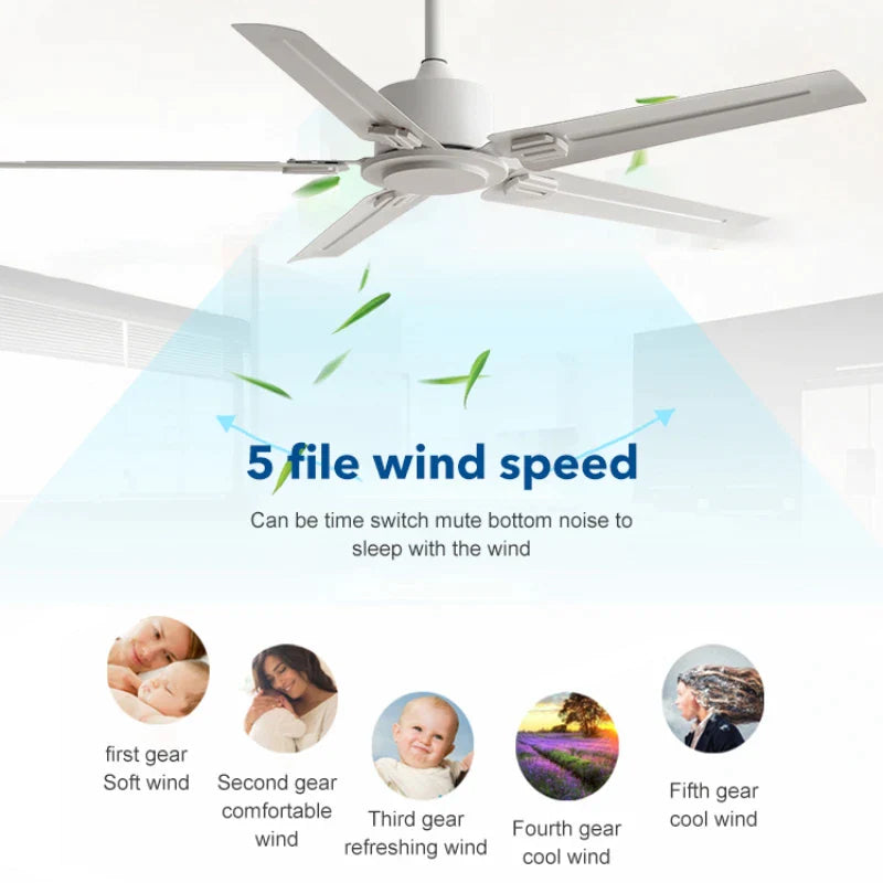 Afralia™ 52/56 Inch 35W DC Motor Modern Ceiling Fan with Remote Control