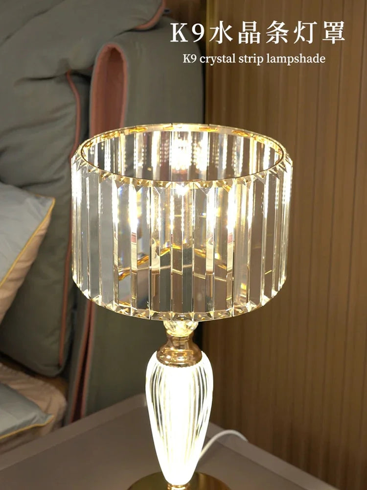 Afralia™ Crystal Desk Lamp: Modern High-End Decorative Bedside Light