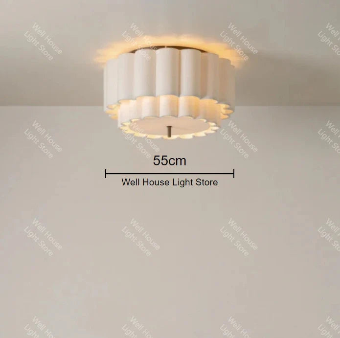 Afralia™ Scalloped Fabric Chandelier Retro Bohemia Pendant Lamp for Living Dining Bedroom