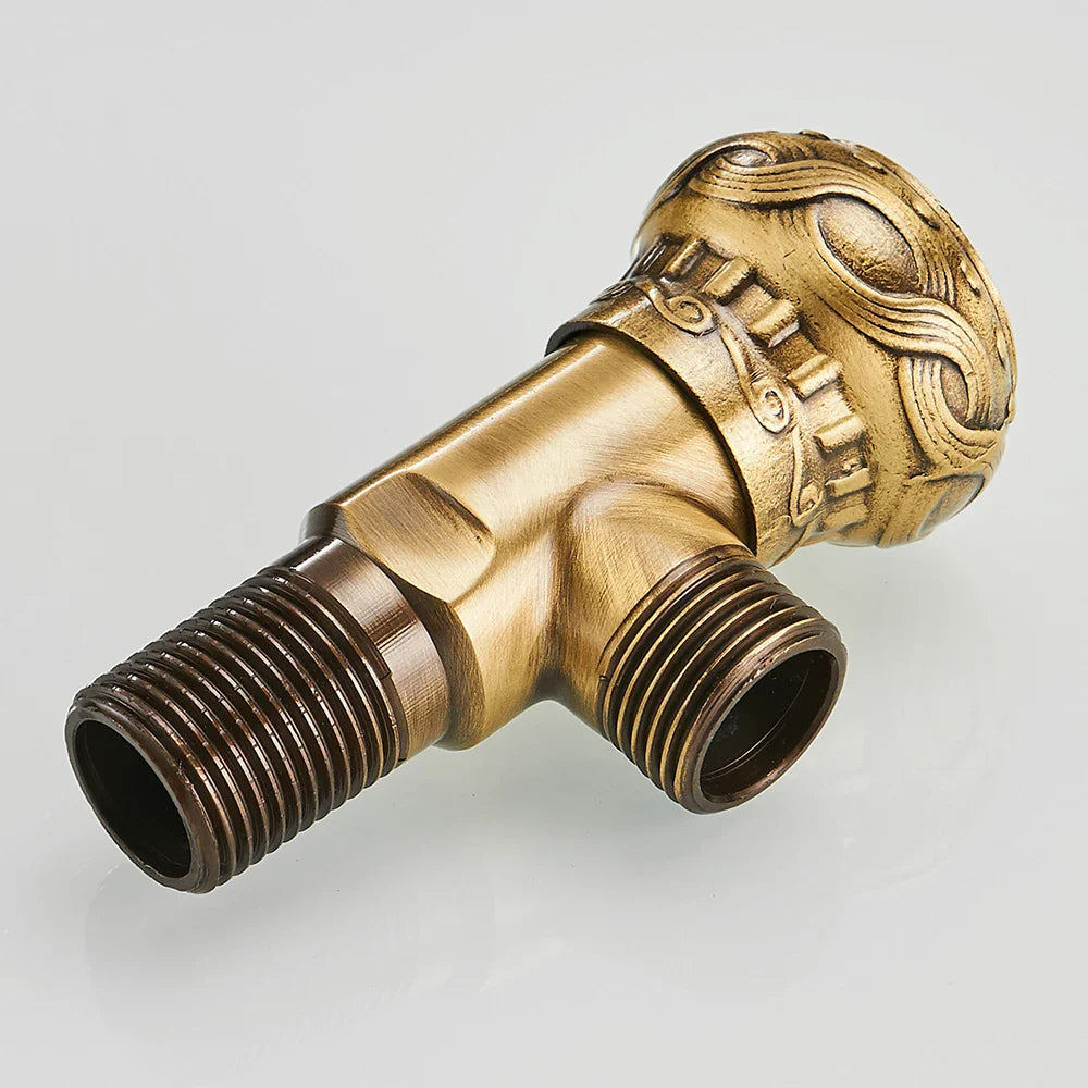 Afralia™ Antique Brass Angle Stop Valve for Faucet and Toilet