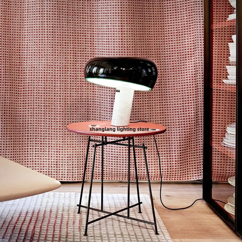 Afralia™ Mushroom LED Table Lamp - Orange Night Light for Kid's Bedroom and Study Desk