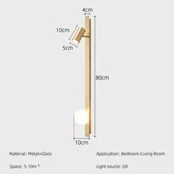 Afralia™ Copper Living Room Wall Lamp Modern Creative Bedroom Study Reading Light