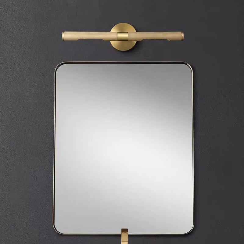 Afralia™ Brass Copper Mirror Front Wall Lamp for Bedroom Bathroom Hotel Foyer E14 Bulb