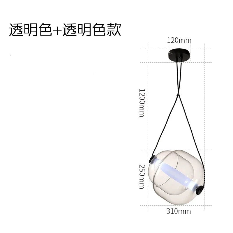 Afralia™ Glass Mini LED Pendant Light: Colorful & Stylish Hanging Chandelier for Kitchen, Bar, Restaurant