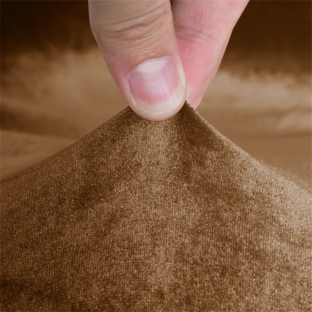 Afralia™ Velvet Office Chair Cover Slipcover: Stretch Spandex Seat Protector