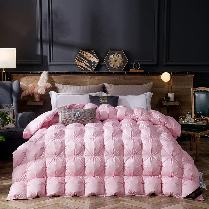 Afralia™ Twist Flower Cover Goose Down Comforter - Five Star Winter Bedding