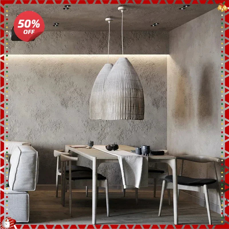 Afralia™ Rattan Art LED Pendant Lights for Home Decor and Dining Room
