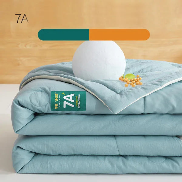 Afralia™ Summer Quilt Queen King Size Duvet, Antimicrobial Soya Fibre Filling, Breathable Comforter