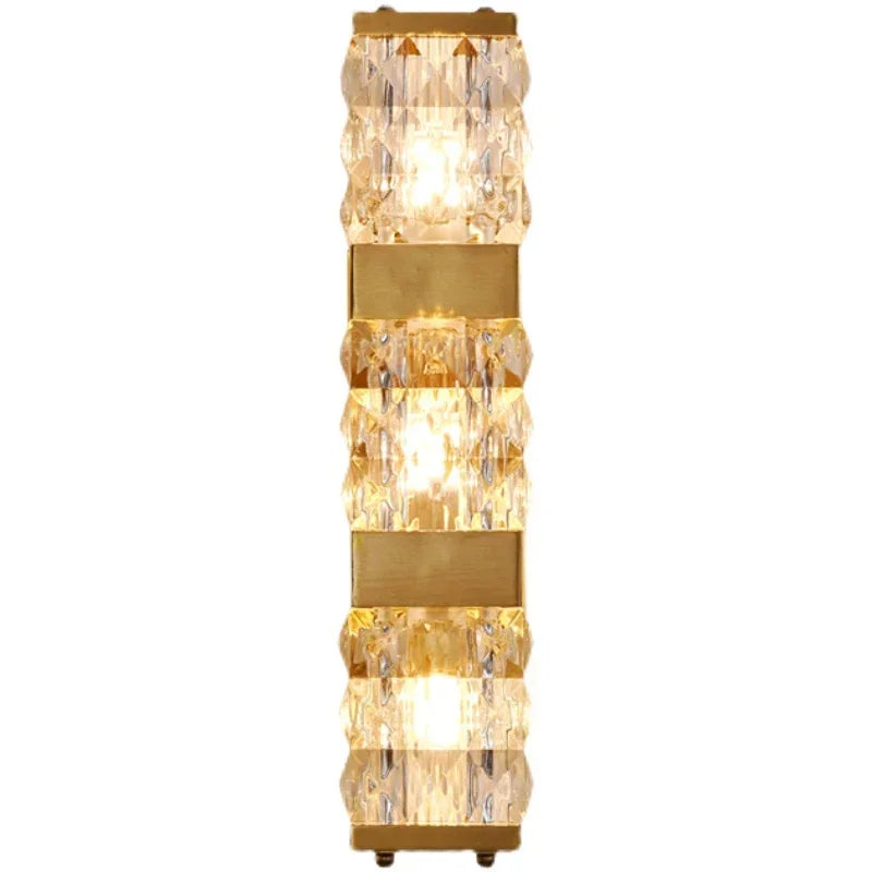 Afralia™ Crystal Rectangle Wall Lamp: Luxury Modern LED Lighting for Living Room, Bedroom, Staircase, TV Decor