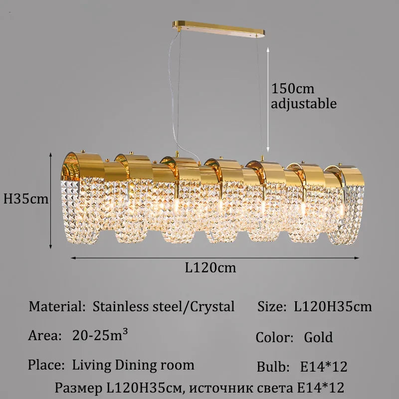 Afralia™ Gold Crystal LED Chandelier Ceiling Light Fixture Luxe Home Decor Pendant