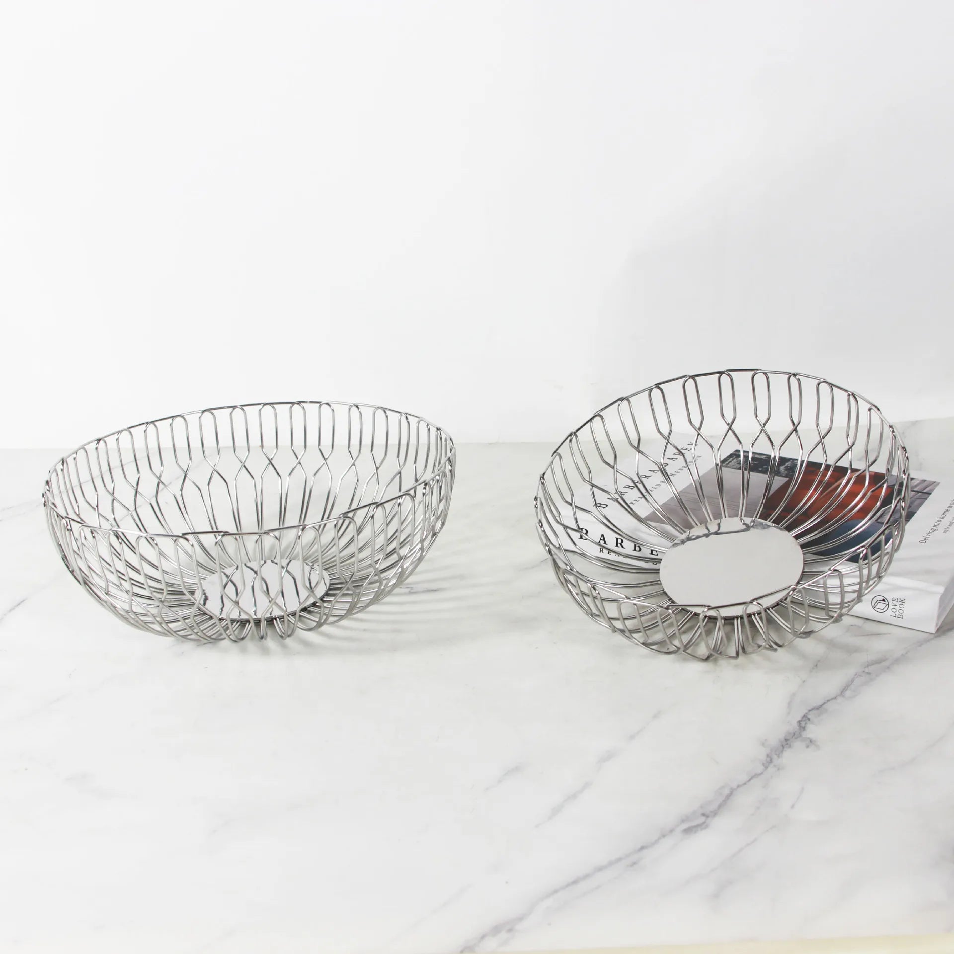 Afralia™ Steel Fruit Basket Tray: Stylish Kitchen Organizer & Home Decoration