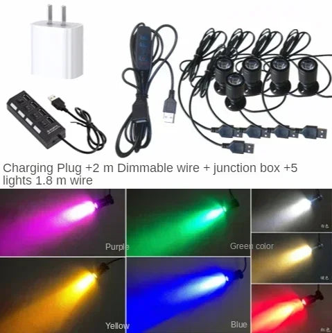 Afralia™ Mini Spotlight: Dimmable USB Focus for Cabinets, Wine Closets, Model Display Case