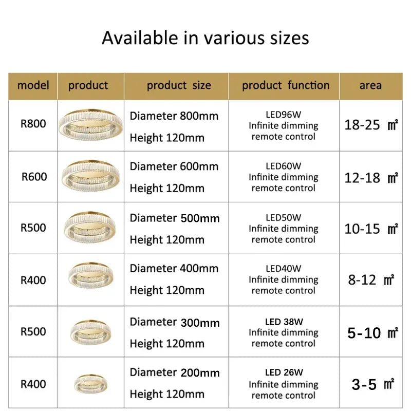 Afralia™ Crystal Circle LED Ceiling Chandelier for Modern Living Room, Bedroom, and Study