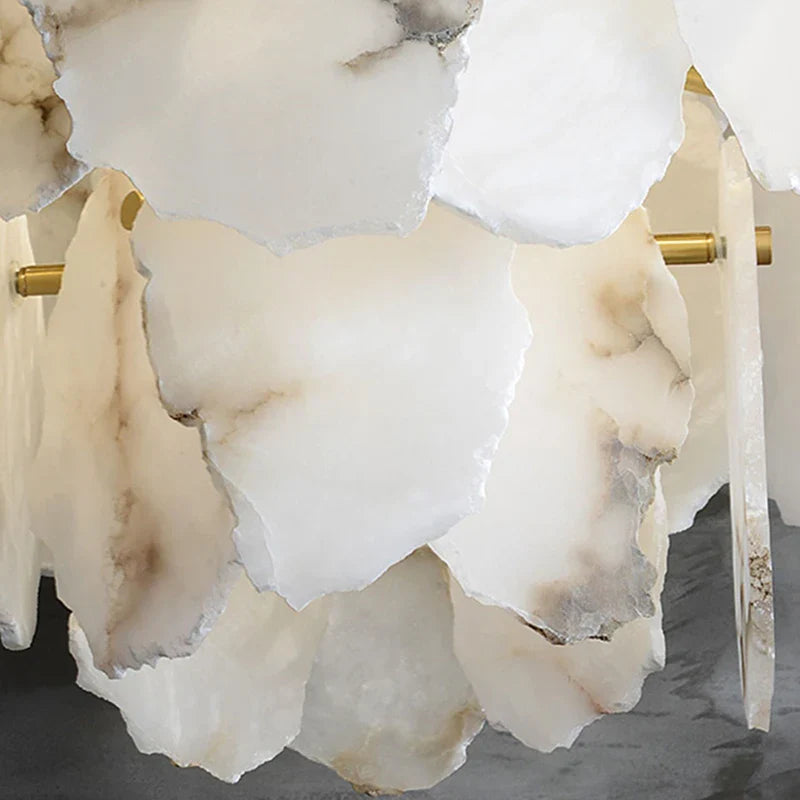 Afralia™ Art Deco Marble LED Chandelier Pendant Light – Round Nordic Ceiling Lamp