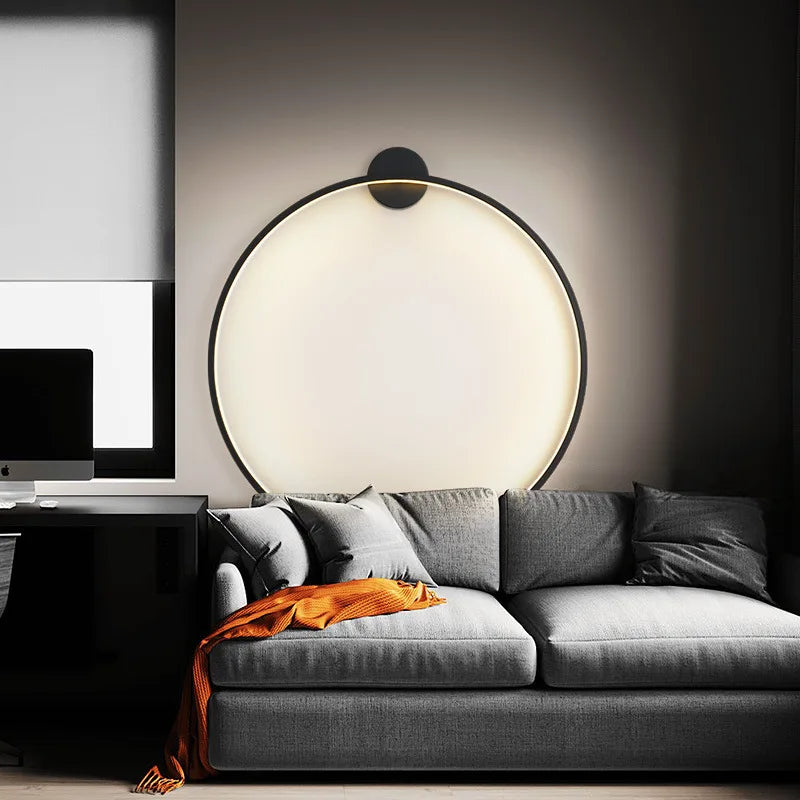 Afralia™ Nordic Luxury Gold Wall Lamp Modern Minimalist Bedroom Ring Bedside Light