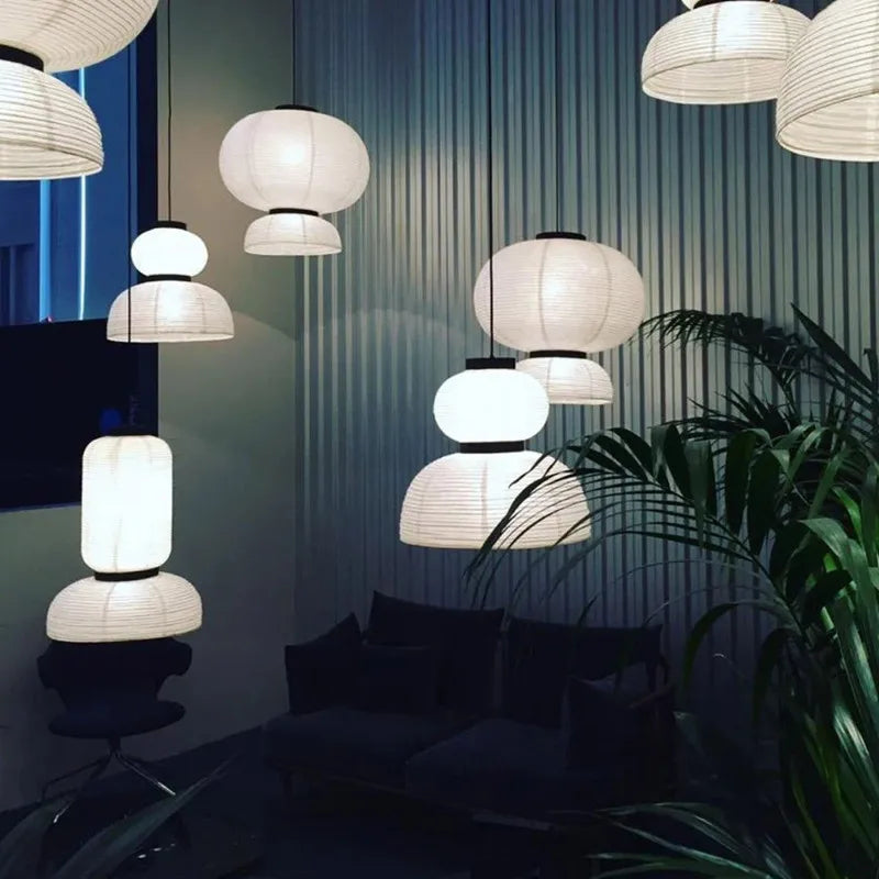 Afralia™ Japanese Rice Paper Lamp: Vintage Wabi Sabi Design for Zen Room