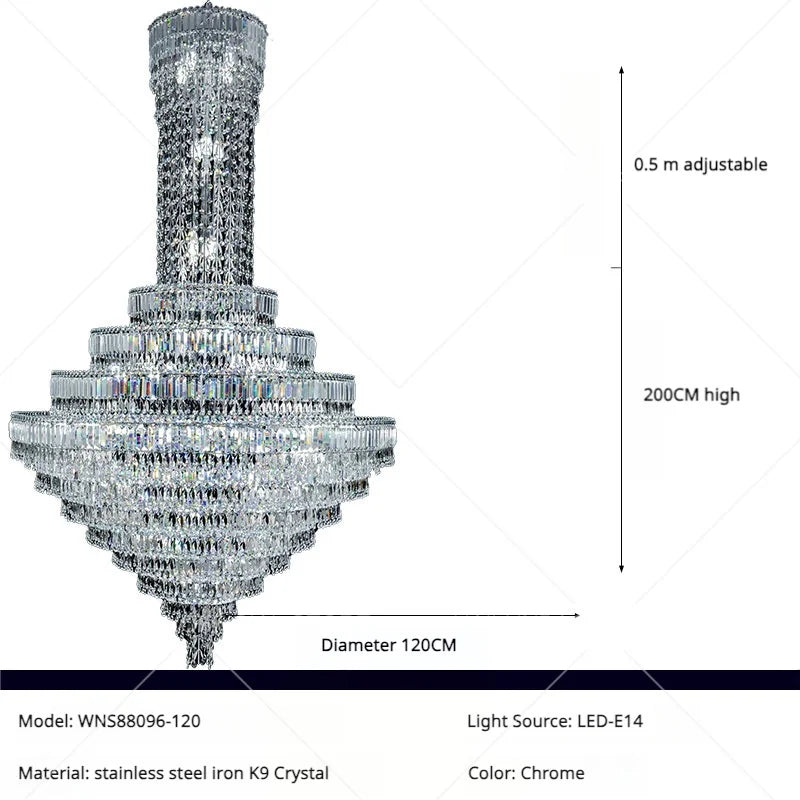 Afralia™ Crystal Chandelier: Luxury Modern Staircase & Living Room, Hotel & Villa Lighting