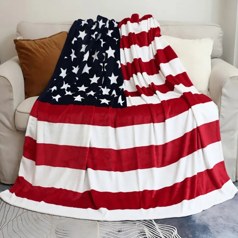 Afralia™ Cozy Flannel Throw Blanket for Sofas, Cars, and Travel