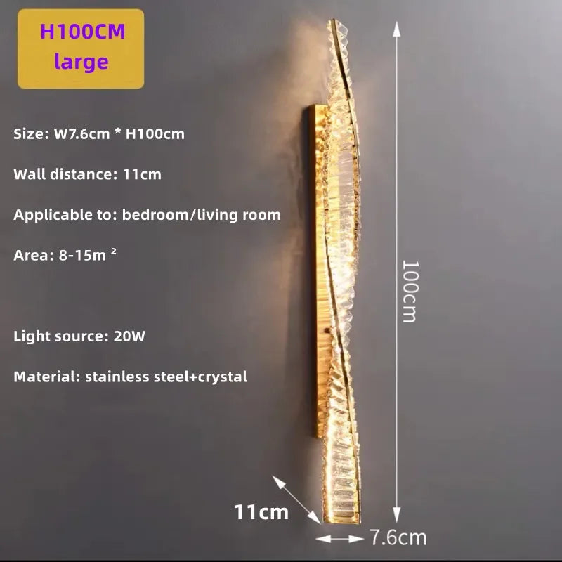 Afralia™ Spiral Crystal Chandelier Pendant Light for Kitchen Bar Dining Room