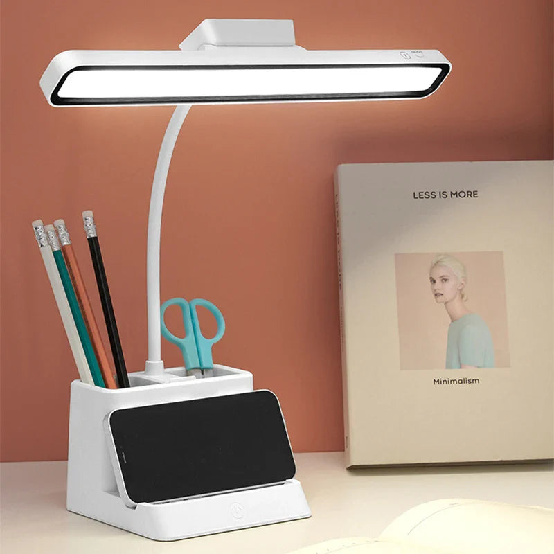 Afralia™ Magnetic Desk Lamp LED USB Rechargeable Stepless Dimming Night Light