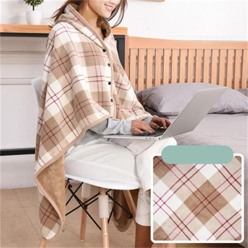Afralia™ Soft Thick Double Layer Plaid Blanket | Cozy Coral Velvet Flannel Throw Blanket