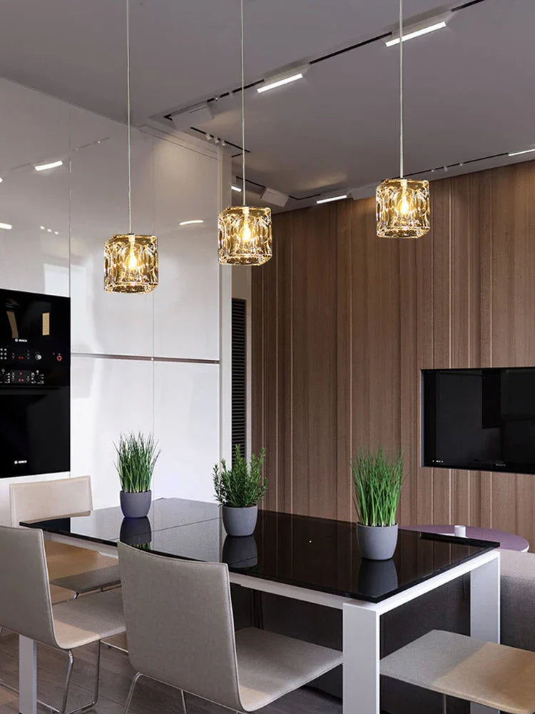 Afralia™ Crystal Chandelier Pendant Light for Modern Indoor Dining and Kitchen Lighting