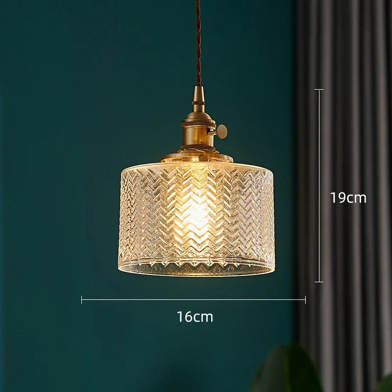 Afralia™ Green Glass LED Pendant Lights for Indoor Lighting in Home, Living Room, Bar & Coffee
