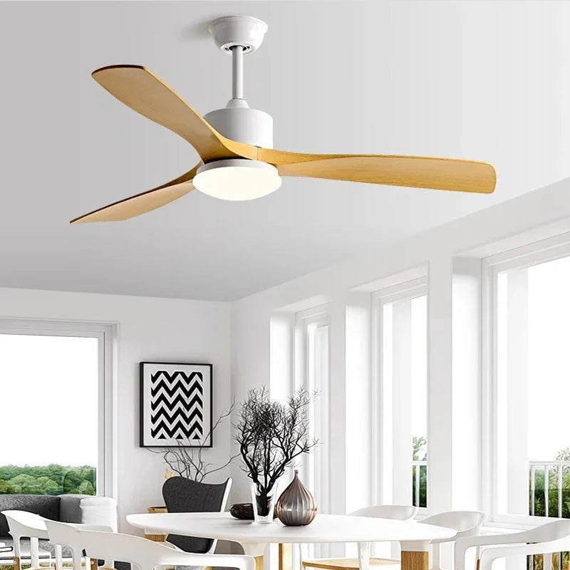 Afralia™ 3 Blade DC Ceiling Fan with LED Light & Remote Control