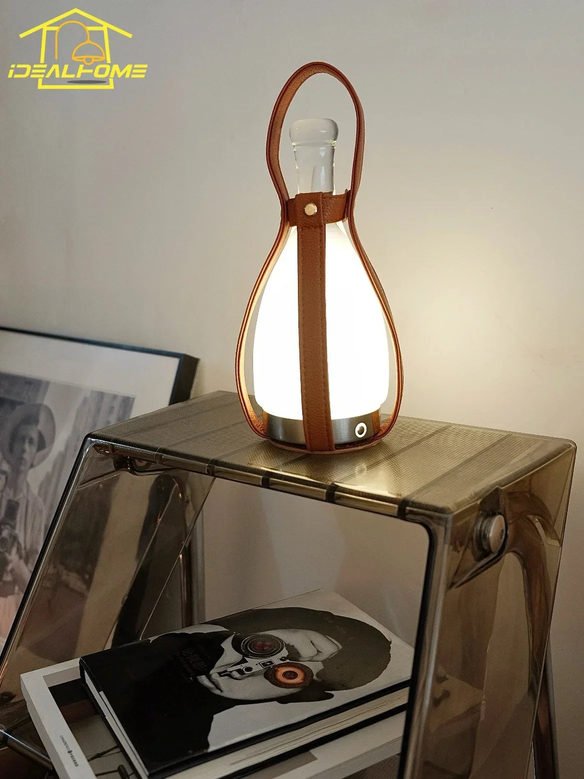 Afralia™ Grapefruit Table Lamp LED Portable Desk Light Vintage Retro Rechargeable