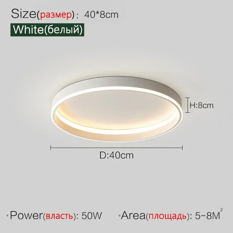Afralia™ Minimalist Round LED Ceiling Light for Bedroom Loft Balcony - Dimmable Indoor Lighting