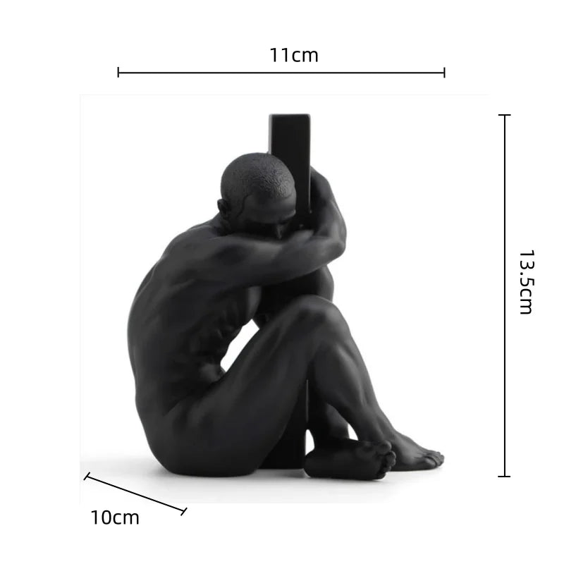 Afralia™ Resin Nude Artistic Statue Abstract Home Decor Figurine