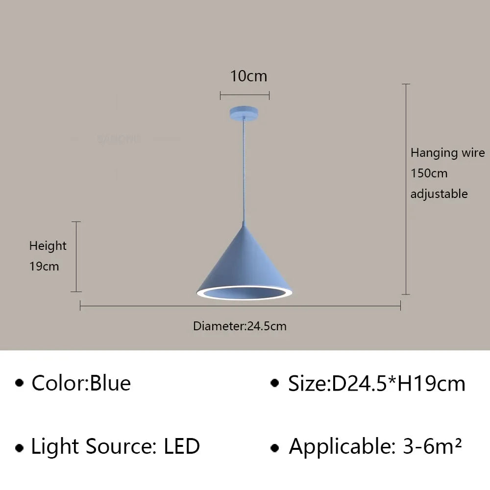 Afralia™ Macaron LED Pendant Light: Modern Chandelier Fixture for Living Dining Bedroom