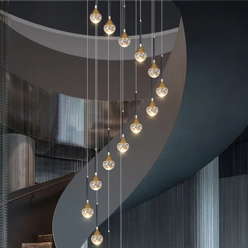 Afralia™ Sphere Chandelier: Modern Nordic Luxury Lighting for Living Room, Staircase