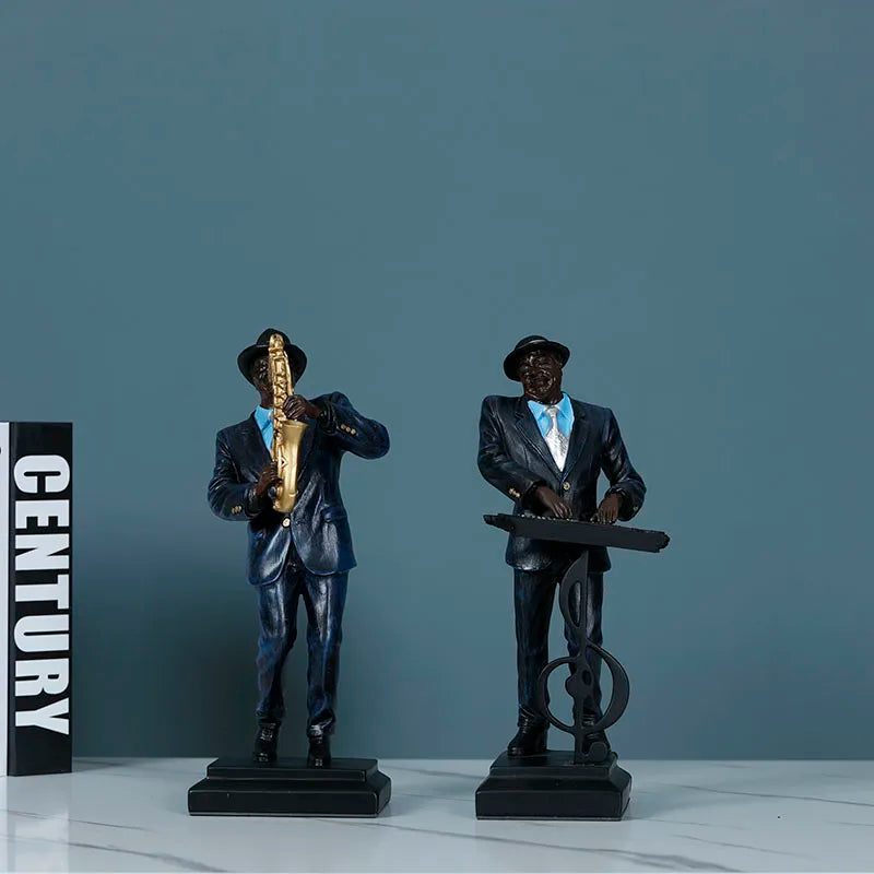 Afralia™ Musician Resin Statue Ornament for Home Décor and Office Desk