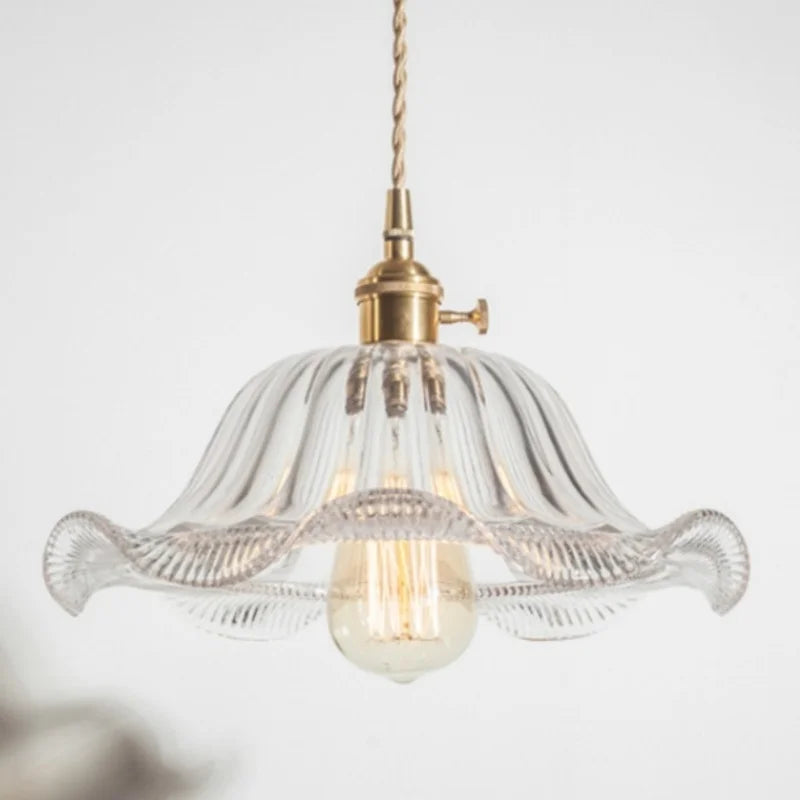 Afralia™ Nordic Brown Glass LED Pendant Light for Stylish Decor