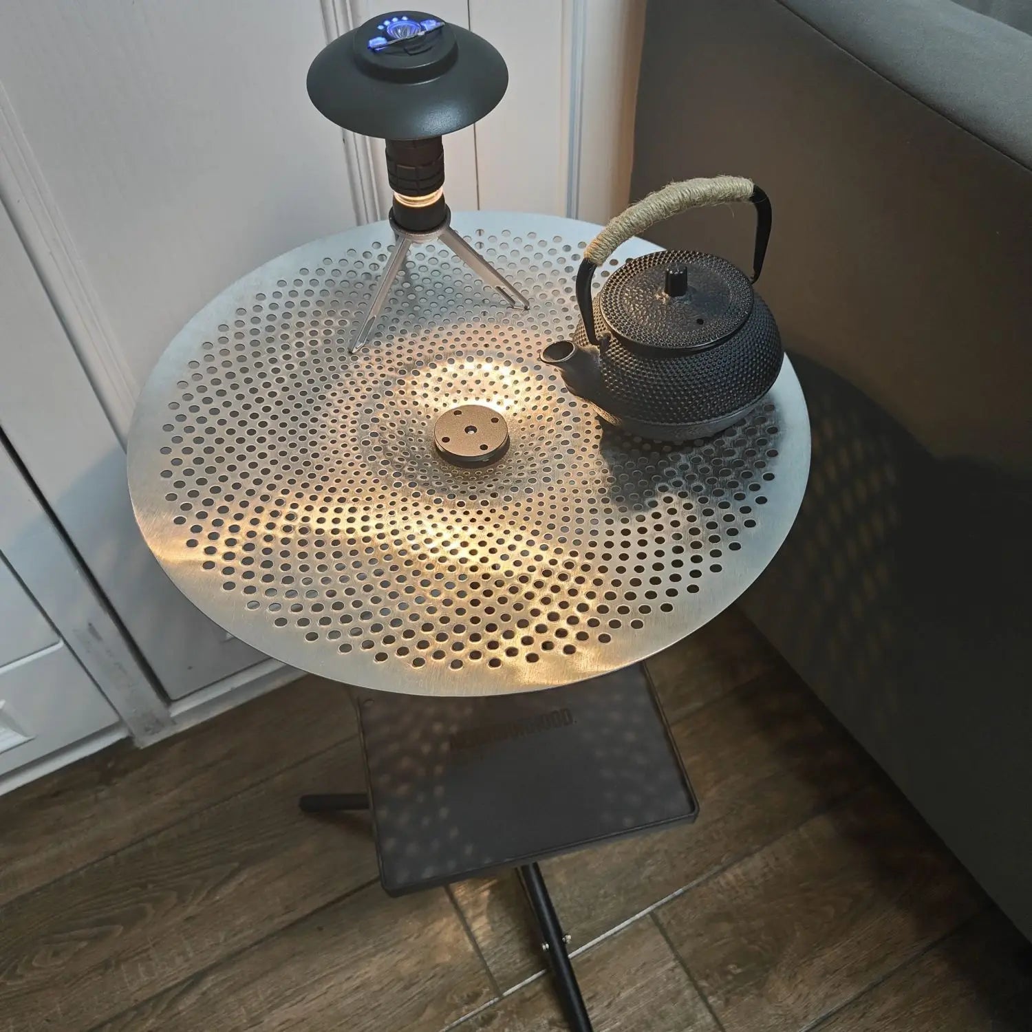 Afralia™ Foldable Round Balcony Table | Portable Outdoor Camping Tripod Table
