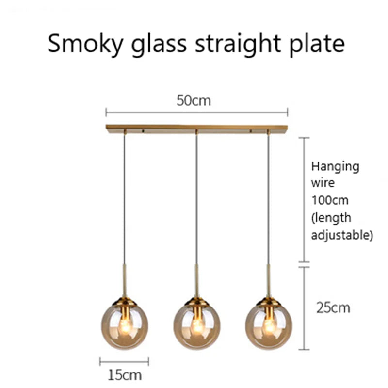 Afralia™ Glass Pendant Lights: Nordic LED Hanging Lamp for Kitchen, Dining Room, Bedroom.