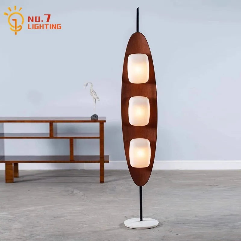 Afralia™ Medieval Sailboat LED Floor Lamp Solid Wood Marble Base Vintage Table Lamp