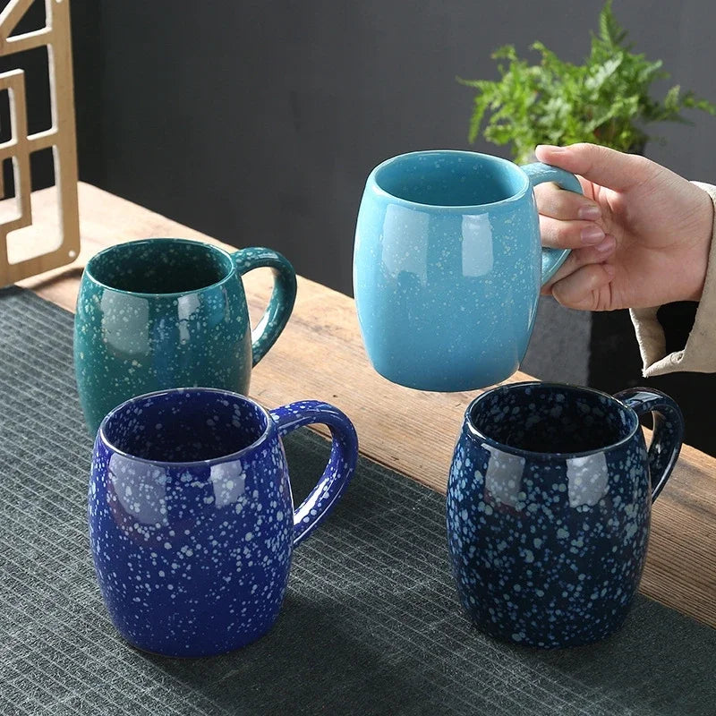 Afralia™ Ceramic Breakfast Mug for Office, Porcelain Coffee Cup for Tea, Milk - 1Pc