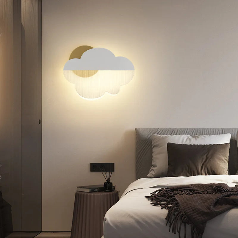 Afralia™ LED Cloud Shape Acrylic Wall Sconces for Bedroom & Children's Room