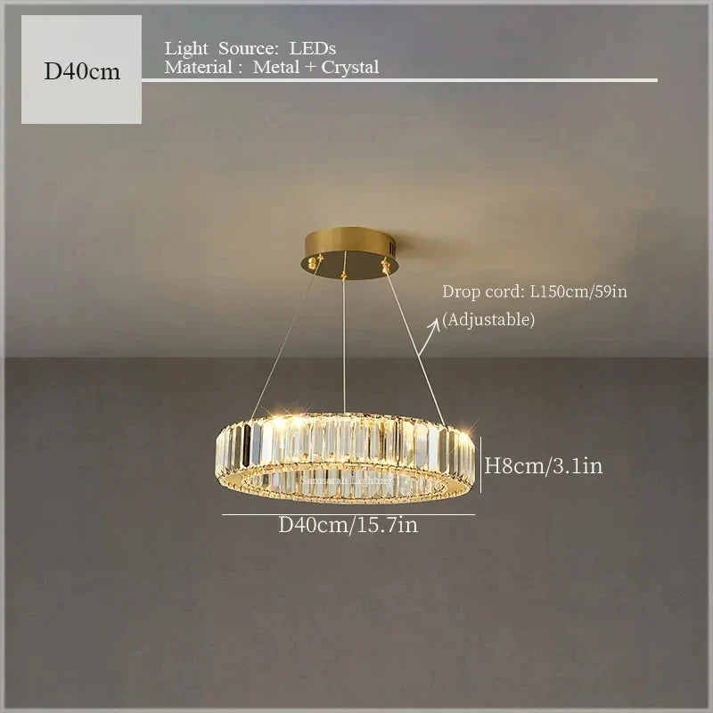 "Afralia™ Crystal Ceiling Pendant Chandelier – Luxury Light for Living Room, Bedroom, and Dining Area"