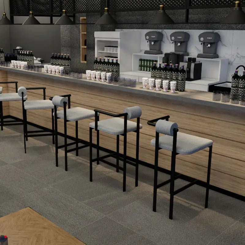 Afralia™ Industrial Style Bar Chair: High Stool for Home & Front Desk, Nordic Design