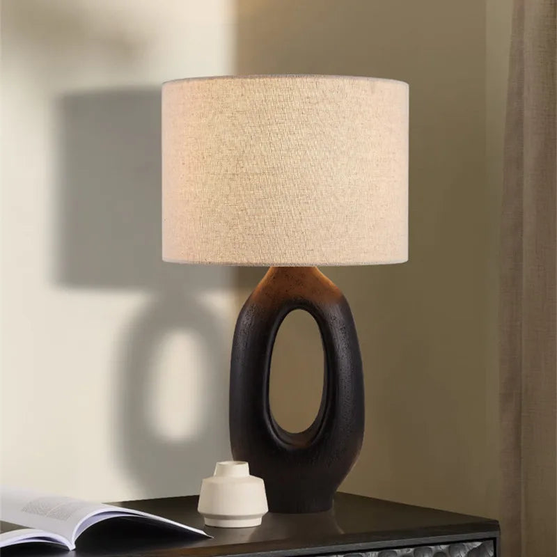 Afralia™ Japanese Wabisabi Table Lamp E27 Living Room Bedroom Decor Lighting