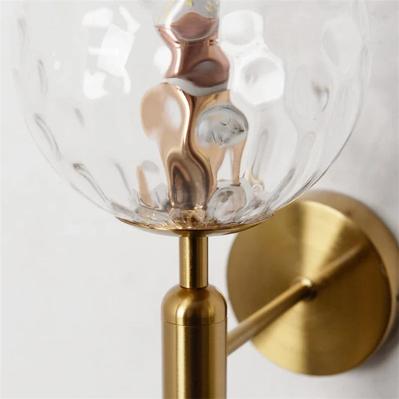 Afralia™ Glass Ball Wall Lamp: Modern Metal Wall Lights for Home Living Room Bedroom Decoration